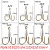 Large Fishing Hooks Weighted Hooks Treble Hook Snagging Hooks(6/0 8/0