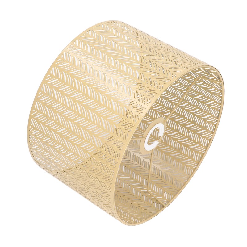Drum Lamp Shade E27 E14 Clip Fir Leaf Shape Hollow