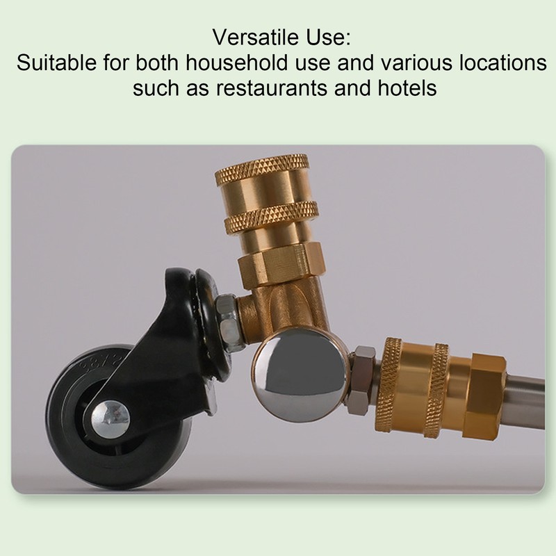 Undercarriage Cleaner Swivel Wheel with 1/4in Quick Connector Brass Pressure
