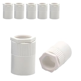 5 Pieces PVC Plastc Female Adaptor 20MM White Conduit Adaptor for Pipes Connect/Conduit Box