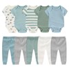MAMIMAKA 10-Piece Baby Bodysuit Pant Set Cotton Baby Boys Clothes
