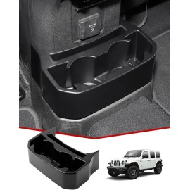 Unbranded For Jeep Wrangler JL 2018+ Rear Cup Holder Floor Mounted Storage Box Organizer