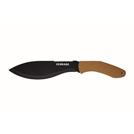 Schrade 17" Frontier Machete with 3CR13 Steel Black Oxide Blade, Lanyard Hole and Sheath for Outdoor Survival, Camping and Everyday Tasks, Tan, One Size