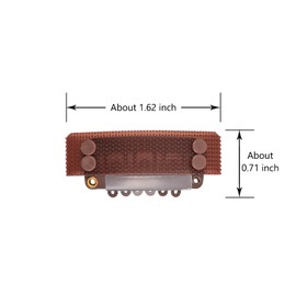6 Pcs Stickable Wigs Clips U-Shape Snap Clips 32mm 6-Teeth Hair Extensions Clips with Rubber for Hair Extensions (Brown)