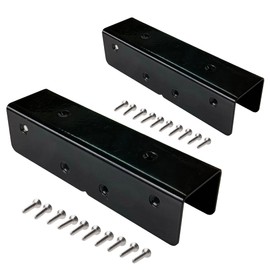 iGarden (igarden) Lattice Connecting Bracket, Straight, 2-Piece Set, for 1.4 inches (35 mm) Frame, Black, Fixing Bracket, Pole, Pillar, Hardware