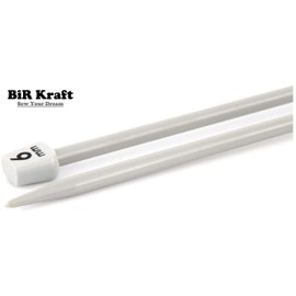 2 x Long Straight Needles (35cm) Plastic Knitting Needles Diameter 5mm 5.5mm 6mm 6.5mm 7mm 7.5mm 8mm 9mm 10mm 2x2 .236 in