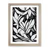 Monochrome Leaves No.4 Framed Print for Living Room Bedroom Home
