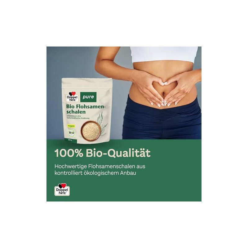 Doppelherz Pure Organic Psyllium Husks | Tasteless - To support