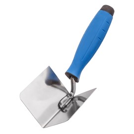 Mivos Stainless Steel Corner Trowel 80 x 60 mm - Inner Corner Trowel Made of Stainless Steel - Inner Corner Spatula with Soft Grip - Corner Trowel for Working Inner Corners in Walls