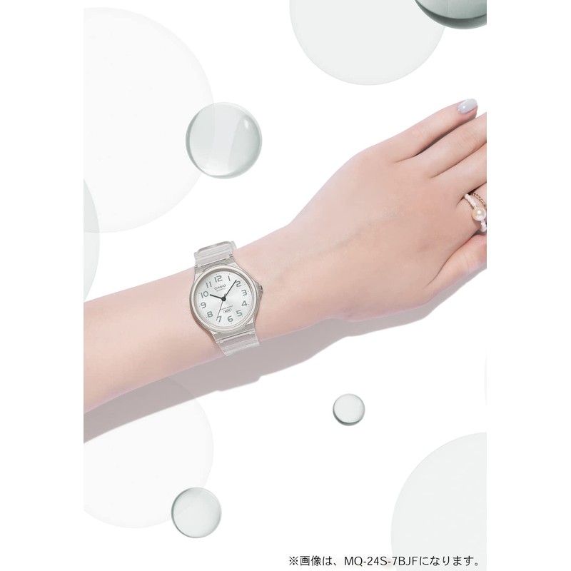 Casio Collection MQ-24 Resin Wristwatch, Clear, clear gray, 1 piece,
