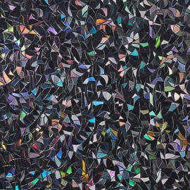 LEMON CLOUD Total Blackout Window Privacy Film Static Cling, Decorative Frosted Window Covering 100% Opaque Film Tint Darkening Removable Film for High Privacy（Blackout Half Moon 11.8 x 78.7inches）