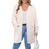 Plus Size Cardigan Sweaters for Women Open Front Fuzzy Popcorn