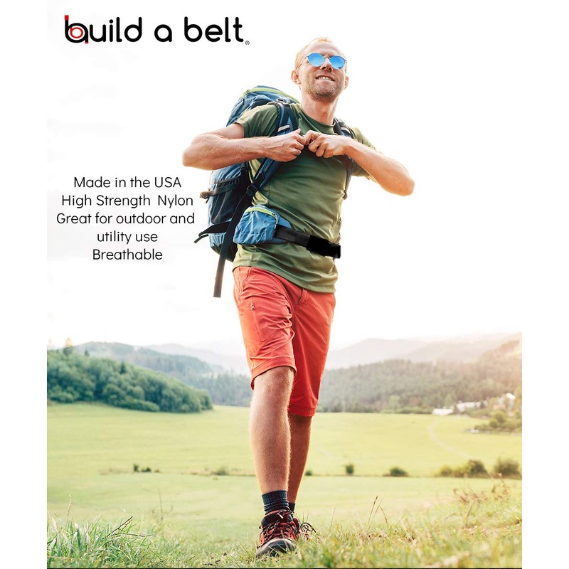 Men's Adjustable High Strength Nylon Utility Belt with Heavy Duty
