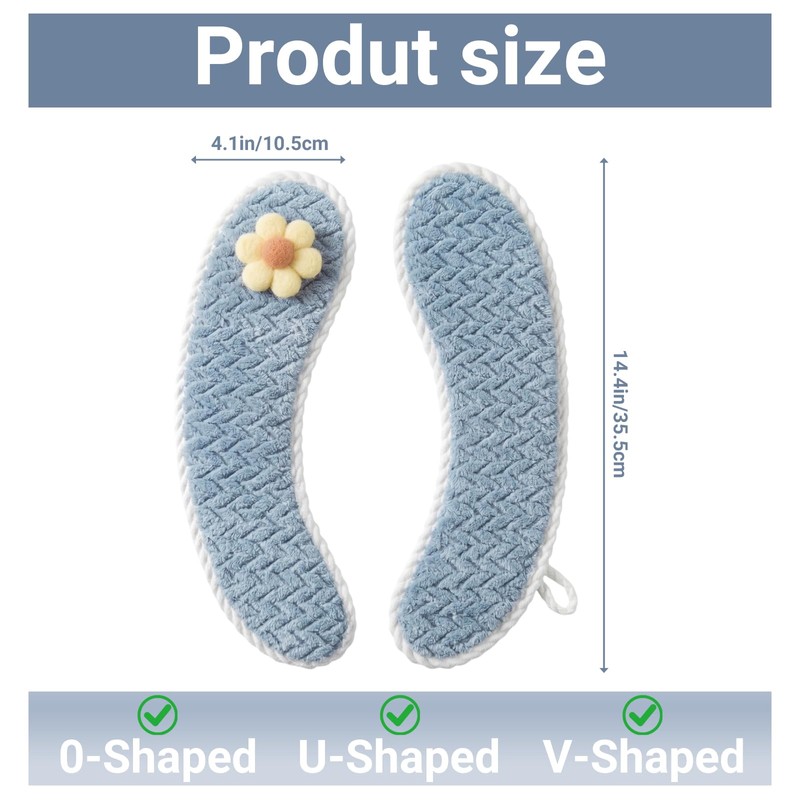 Muimurex Padded Toilet Seat Warmer Cushion Washable(Blue)