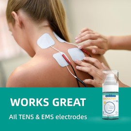 Reajoy ReaJoy Conductive Gel for TENS Unit Pads, Electrode Gel Extend The Life and Increase Adhesion of Electrodes for Your TENS/EMS Units, Muscle Stimulator (White / 50ml-4)