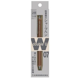 Kitaboshi 0.7mm Mechanical Pencil, Wooden Barrel, #0 2B, Black Lead, Natual Wood, 1ea (W07-600N)
