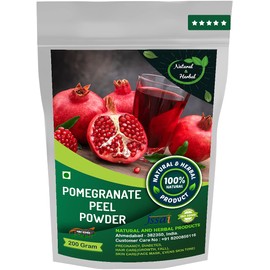 Natural and Herbal Products Pomegranate Peel Powder | Punica Granatum For Skin Care, Hair Care, 200Gram