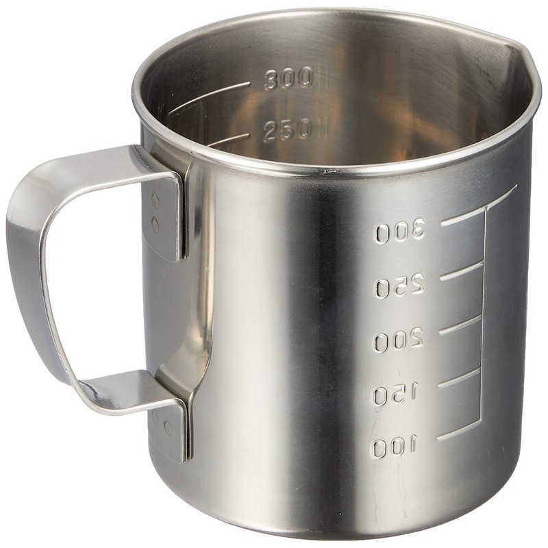 AG 18-8 Commercial Measuring Cup with Mouth 300cc Silver
