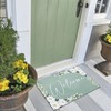 Counterart Floral Welcome Indoor/Outdoor Entryway Floor Mat Manufactured in The