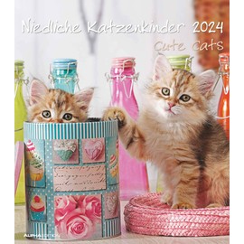 Cute Cat Children 2024 Wall Calendar Animal Calendar 30 x 34: Cute Cats