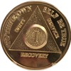 1 Year 24K Gold Plated AA (Alcoholics Anonymous) - Sober