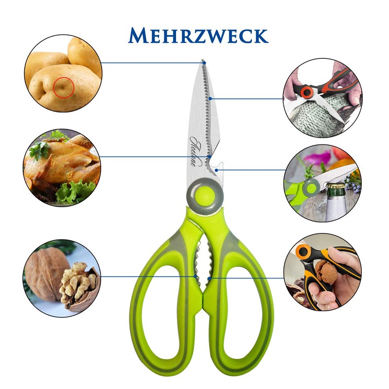 Kitchen Shears, Acelone Premium Heavy Duty Shears Ultra Sharp Stainless