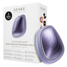 GESKE  SmartAppGuided Sonic Warm  Cool Mask  9 en 1  Máscara facial LED de belleza  Espectro LED completo y terapia de luz roja  Calorfrío  Mayor...  