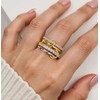 BQKBX Gold Silver Stackable Rings for Women Non Tarnish 18K