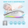 PEIOUS Wireless Mouse Jiggler - LED Wireless Mice with Build-in