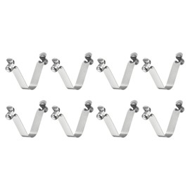 HARFINGTON 8pcs Double Button Kayak Paddle Snap Spring Clip 8x10x50mm 65Mn Spring Steel V-Shaped Hollow Lift Telescopic Locking Tube Pole Clips for Tent Umbrella Camping
