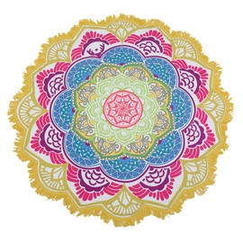Zerodeko Comfy Fringed Round Beach Towel Yoga Mat Blanket Shawl 7 Lightweight Australian Outdoor Accessory