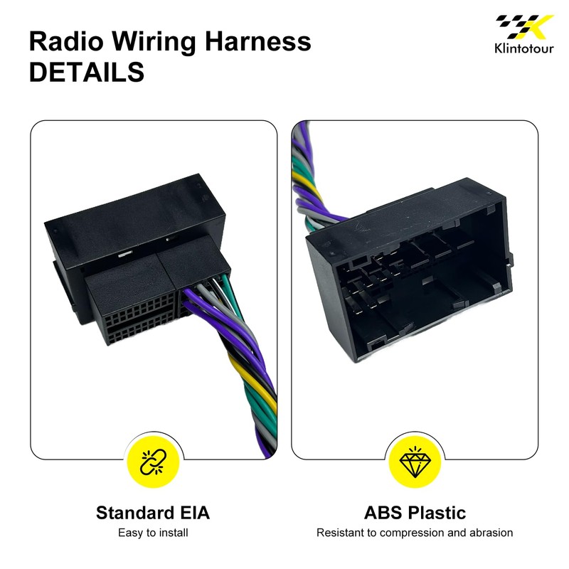 Radio Wiring Harness with Antenna Adapter Compatible with Chrysler 2015-2020/Dodge