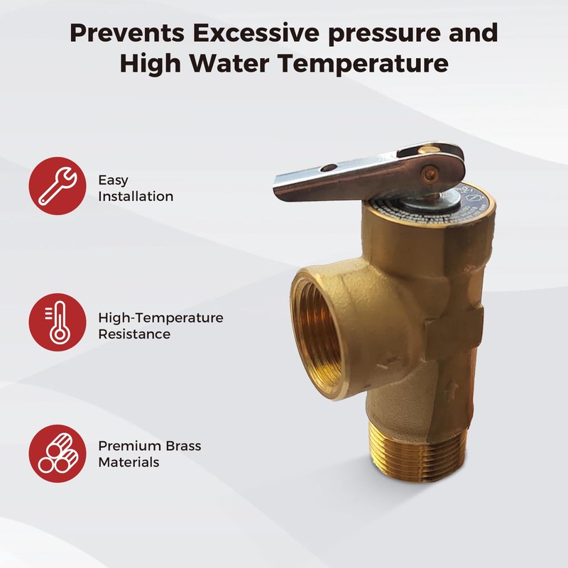 3/4" Temperature and Pressure Relief Valve with Extended Probe for