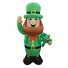 8' Air Blown Inflatable St. Patrick's Day Leprechaun w/Sign Yard