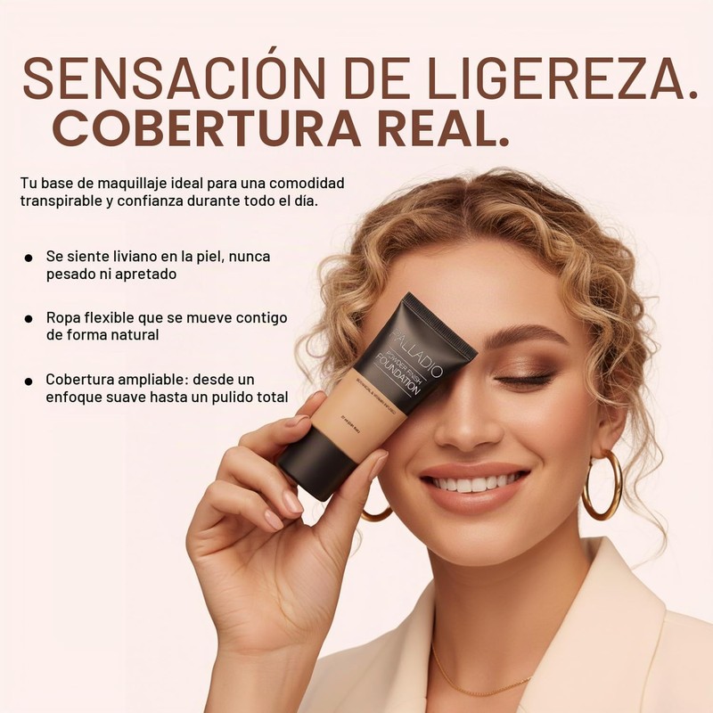 Palladio Base Líquida Powder Finish In The Buff