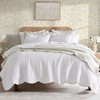 WDCOZY White Oversized California King Size Quilt Bedding Set, Cal