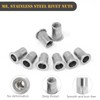 Wkmamo 120 Pcs M8 Rivet Nuts, 304 Stainless Steel Threaded