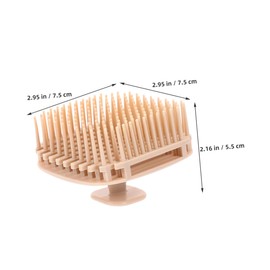 PACKOVE 2pcs Hair Scrubber Shampoo Brush Handheld Scalp Massager for Deep Cleansing Reduces Dandruff Oil for Home Gym and Travel Use