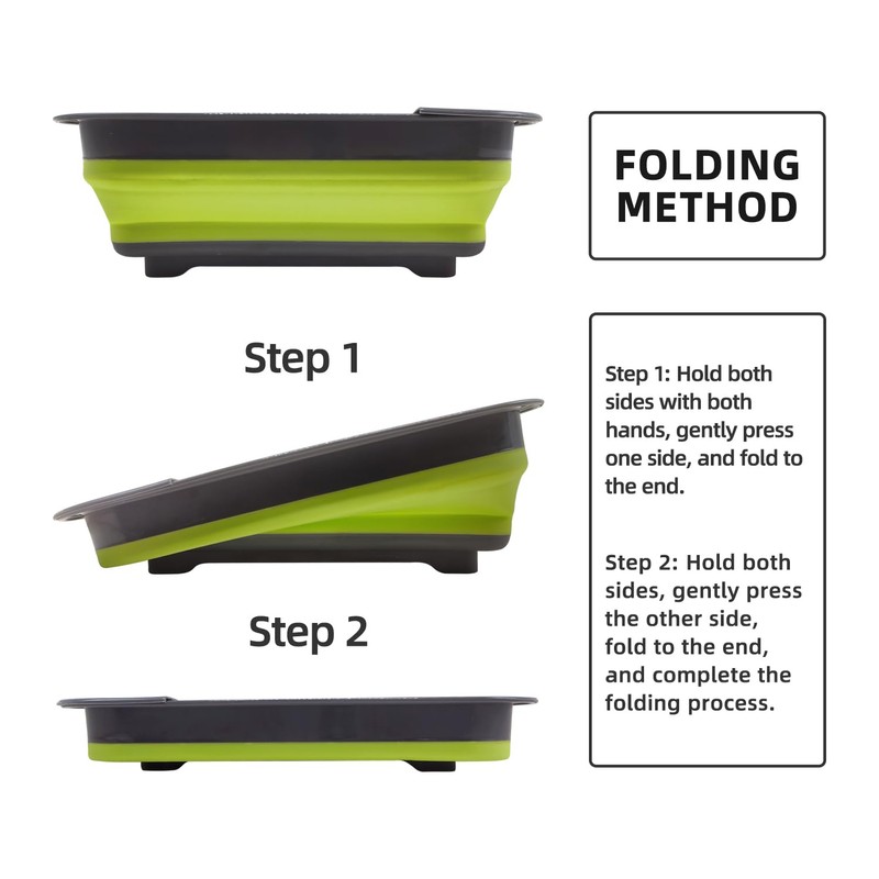 THANSTAR Collapsible Dish Drying Rack for RV Campers Portable Dinnerware
