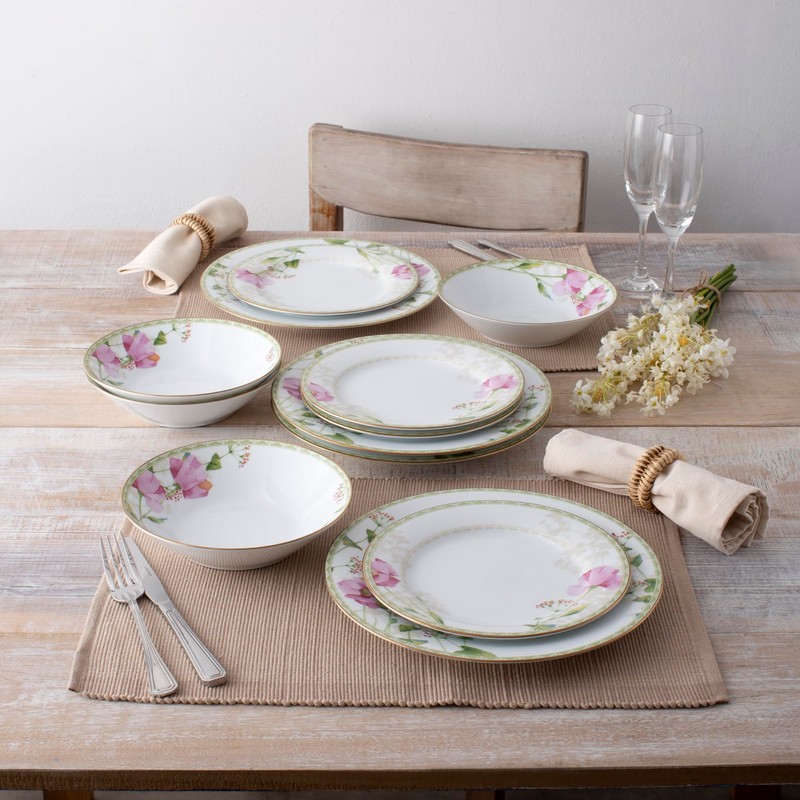 Noritake Poppy Place 12-Piece Dinnerware Set, Service for 4