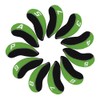 FLTRAD 12pcs/set Iron Club Protector Golf Head Covers 3-9 AW/SW/PW/LW