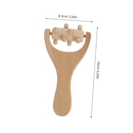 COLLBATH 4pcs Wooden Massage Tool Set Body and Face Roller for Relaxation Ergonomic Design Natural Portable Massage Device for Neck Back and Daily Use at Home Office