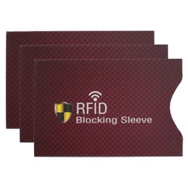 prendre PR-RFID44 IC Cards, Pack of 3, Anti-Interference, Anti-Magnetic, Anti-Skimming, Magnetic Shield, Card Protector, Card Case, Credit Cards, IC Cards,, red