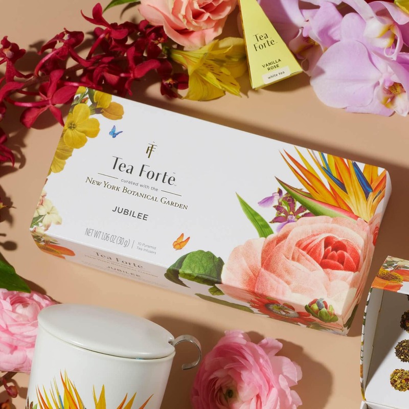 Tea Forte, Jubilee Petite Presentation Sampler Gift Box, Pyramid Infusers