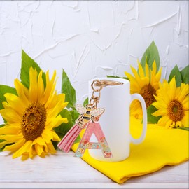 TrustBlai Letter Keychain, Premium Resin Letter Keychain For Women, Cute Car Keychain With Initials, Stylish And Elegant Women's Keyrings & Keychains