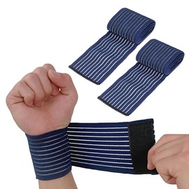 2 Stück Handgelenk Bandagen, erstellbare Handgelenkstütze Wrist Wrap, Atmungsaktivem Wrist Wrap Handgelenkbandage, für Fitness, Gym, Sportschutz, Blau