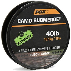 Fox Submerge Camo Lead Free Woven Leader - Leader Line, Load Capacity: 40 lbs/18 kg