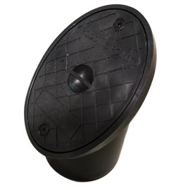 SHMOX Underground Drainage Oval Rodding Point - Plastic 110mm Black Rodding Eye