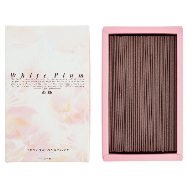 Nippon Kodo White Plum Blossom Incense Sticks Low Smoke Elegant