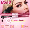 Prolashbeauty Black Eyelash Glue & Sealer, 48h Waterproof Lash Bond